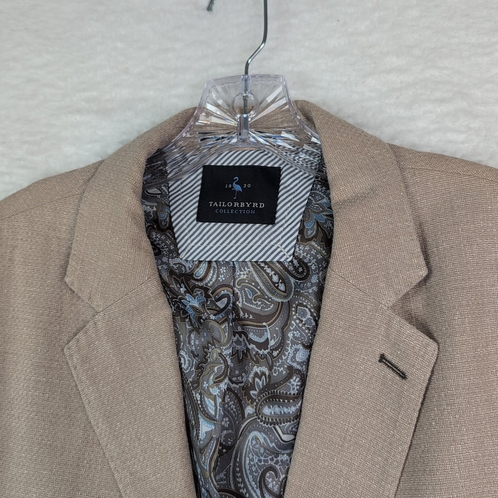 TAILORBYRD Mens Blazer Sport Coat Casual Jacket Size 44R Cotton Linen Blend